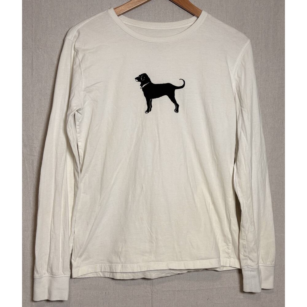 The Black Dog Classic Collection Mens White Long Sleeve T Shirt Size Small